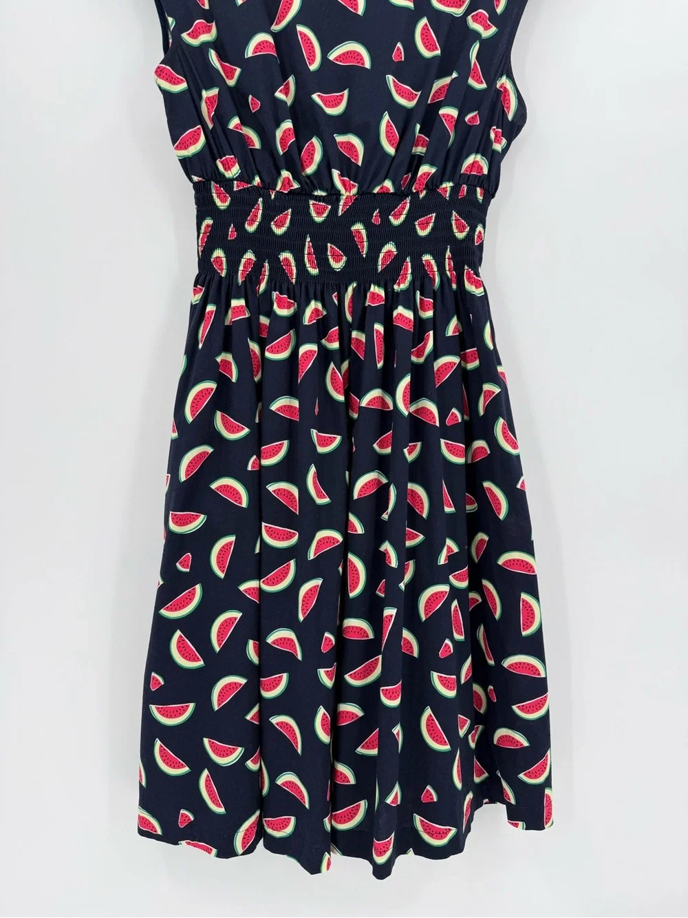 Kate Spade Watermelon Summer Party Blaire Dress Fit Flare in Parisian Navy L